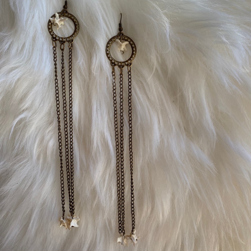 Snake vertebrae earrings